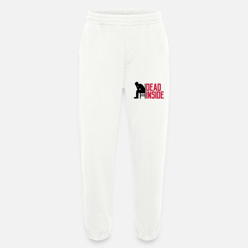 Depression Dead Inside - Heavyweight Jogging Pants - made by SPREAD  - OFF WHITE