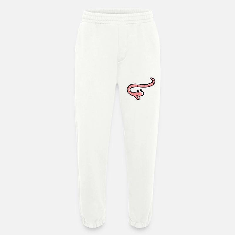 Fröhlicher kleiner Wurm - Heavyweight Jogginghose - made by SPREAD  - OFF WHITE