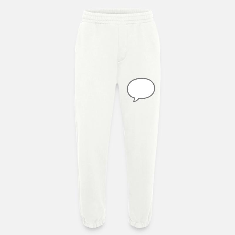Comic design speech bubble - Heavyweight Jogging Pants - made by SPREAD  - OFF WHITE