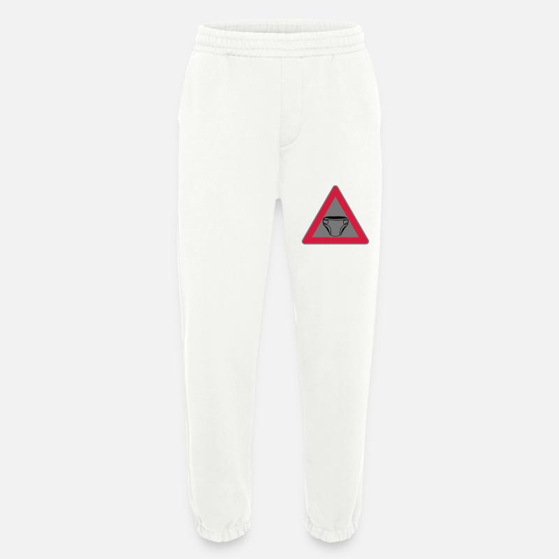 Caution Shield Couche - Pantalon de jogging bio épais fabriqué en UE - OFF WHITE