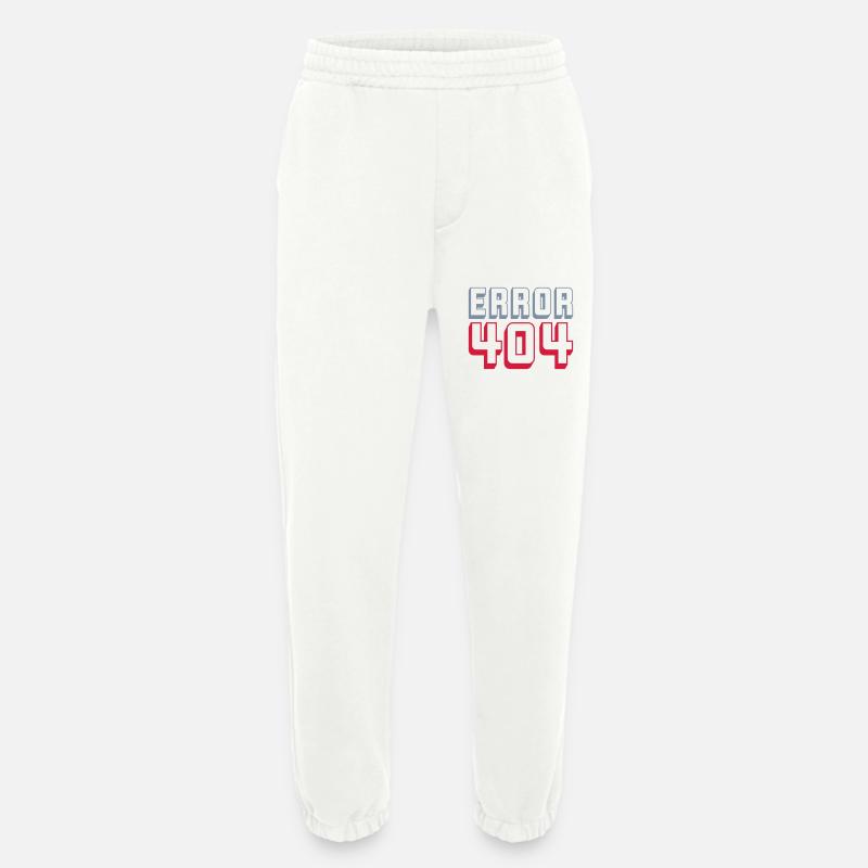 Error 404 Computer Connection - Heavyweight Jogging Pants - made by SPREAD  - OFF WHITE