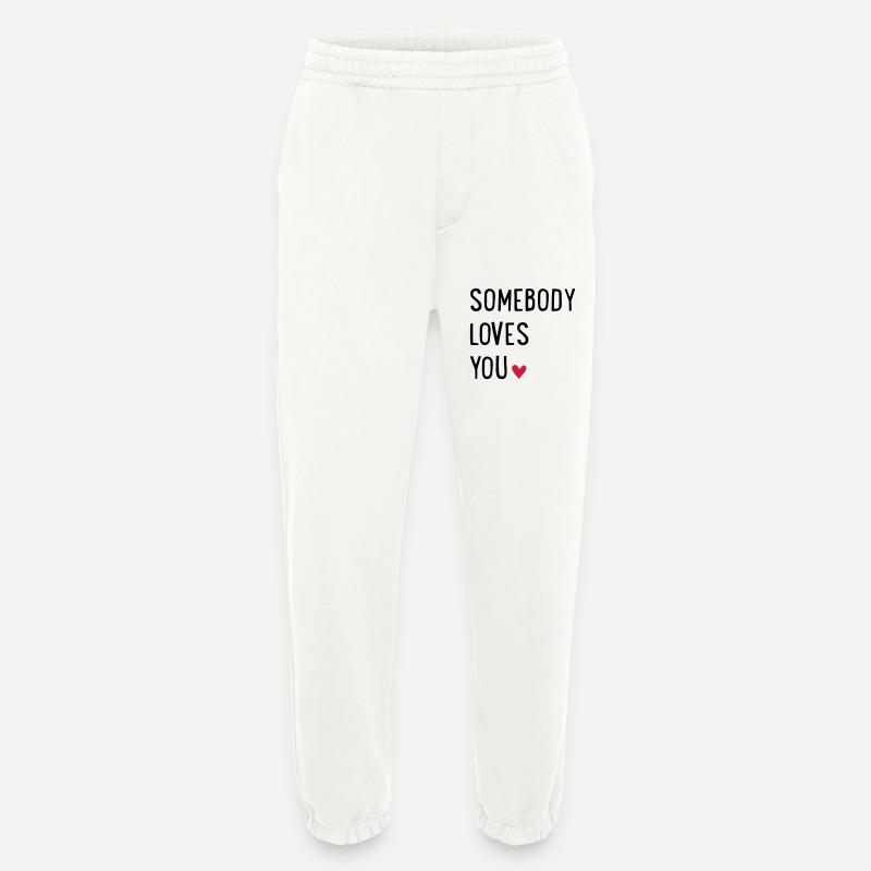 Jemand liebtDich - Heavyweight Jogginghose - made by SPREAD - OFF WHITE