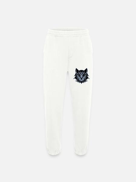 Cat Portrait Head - Heavyweight Jogging Pants - made by SPREAD  - OFF WHITE