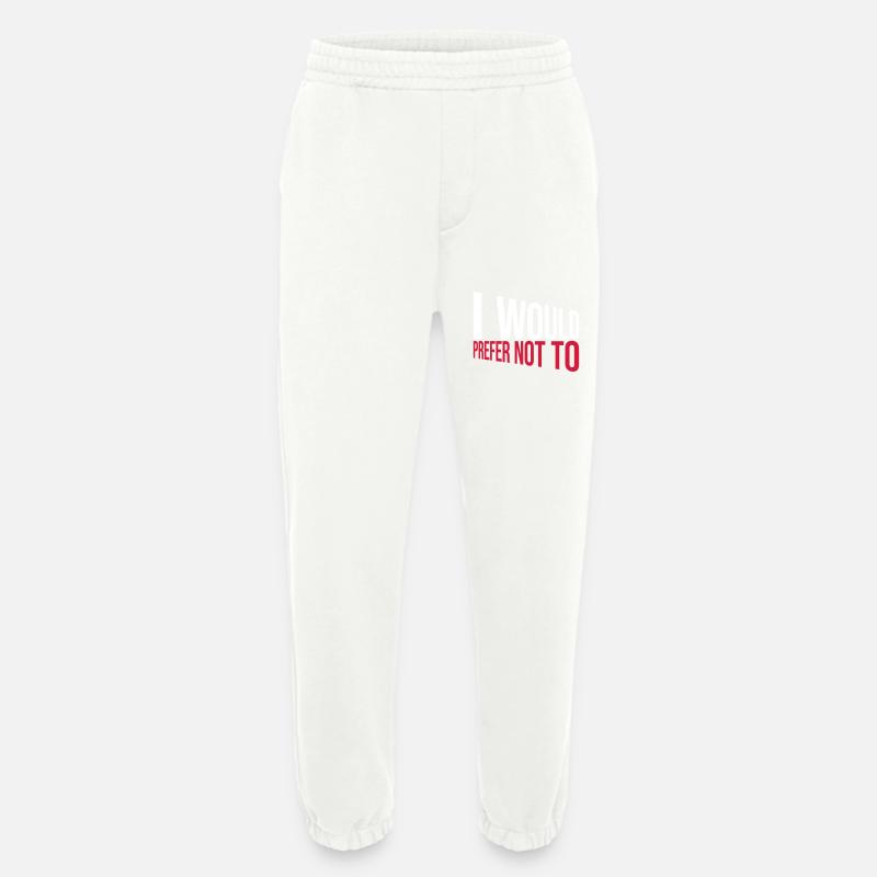 I prefer not to - Heavyweight Jogginghose - made by SPREAD  - OFF WHITE