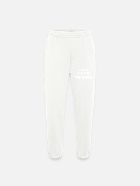 One team, one goal, drinking - Heavyweight Jogging Pants - made by SPREAD - OFF WHITE