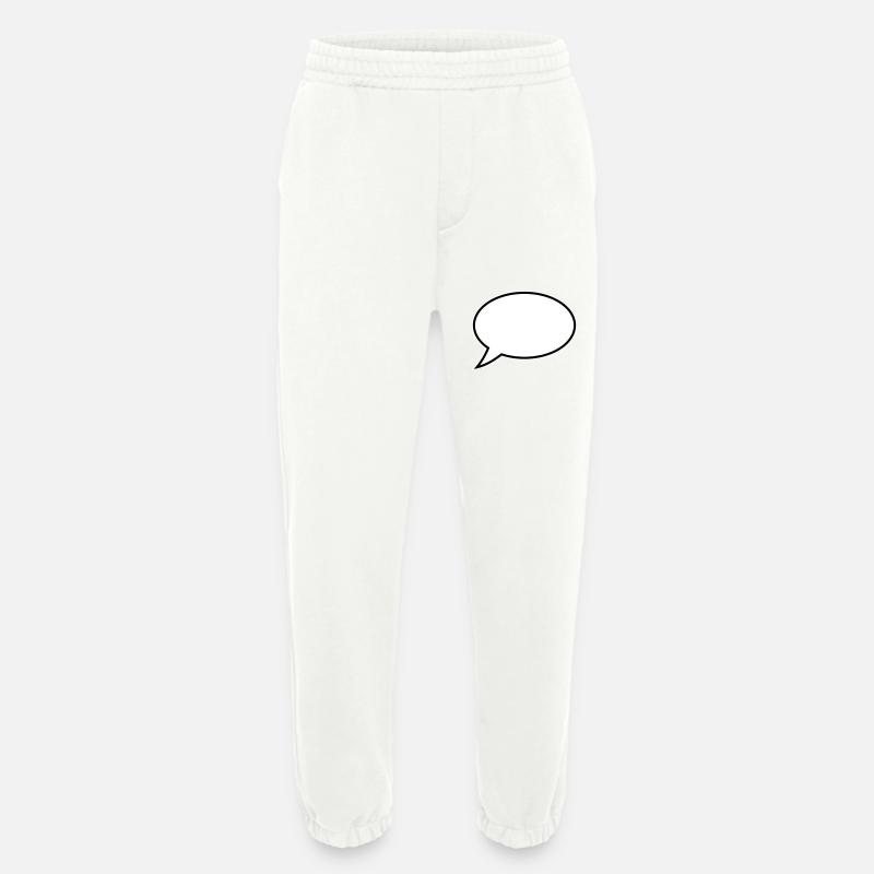 Conception de bulles de dialogue - Pantalon de jogging bio épais fabriqué en UE - OFF WHITE