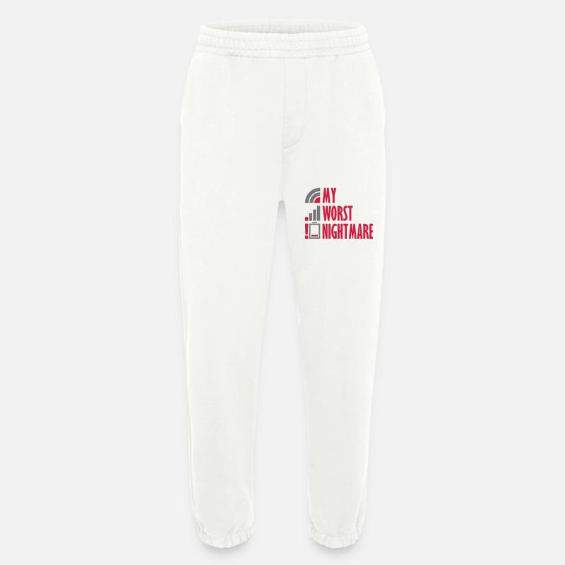 My worst nightmare Logos - Heavyweight Jogginghose - made by SPREAD  - OFF WHITE