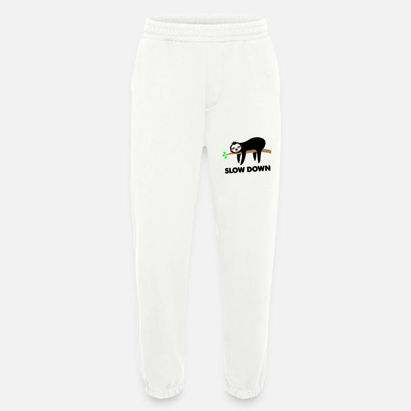 faultier slow down - Heavyweight Jogginghose - made by SPREAD  - OFF WHITE