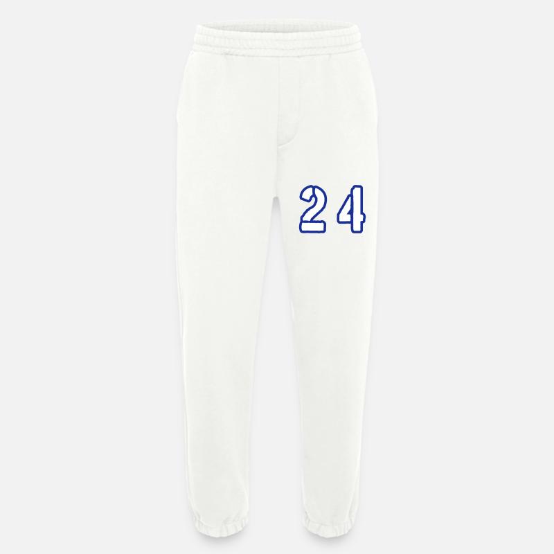 24 Symbole numérique - Pantalon de jogging bio épais fabriqué en UE - OFF WHITE