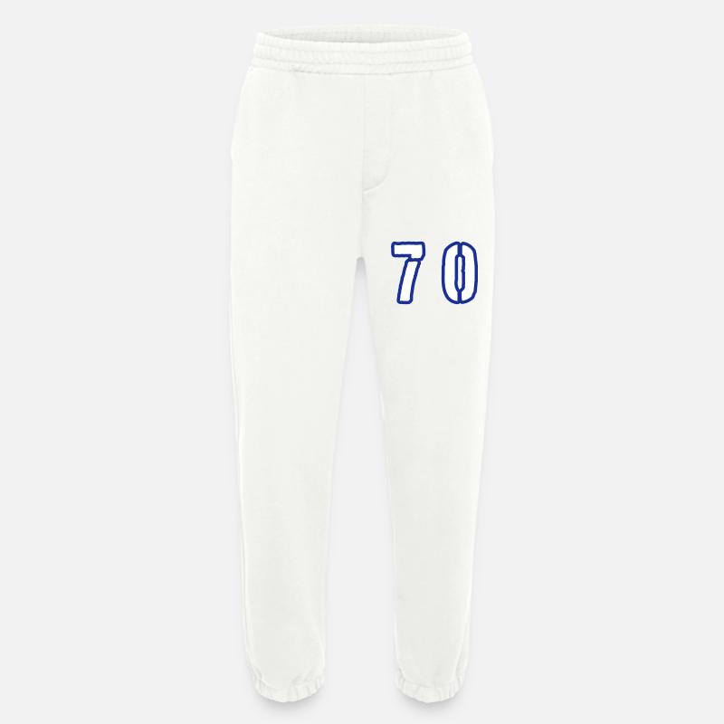 70 Number Symbol - Heavyweight Jogging Pants - made by SPREAD  - OFF WHITE