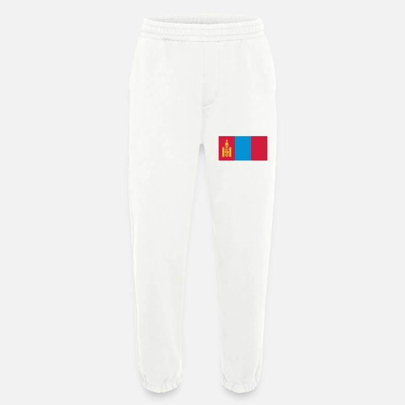 Mongolia flag / Drapeau Mongolie - Heavyweight Jogging Pants - made by SPREAD  - OFF WHITE