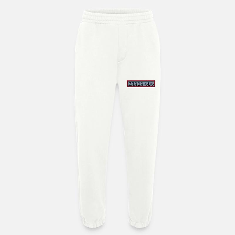Error 404 Message Computer - Heavyweight Jogging Pants - made by SPREAD  - OFF WHITE