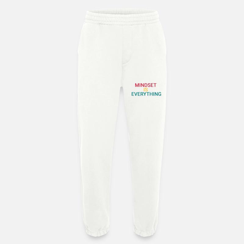Mindset is everything - Heavyweight Jogging Pants - made by SPREAD  - OFF WHITE