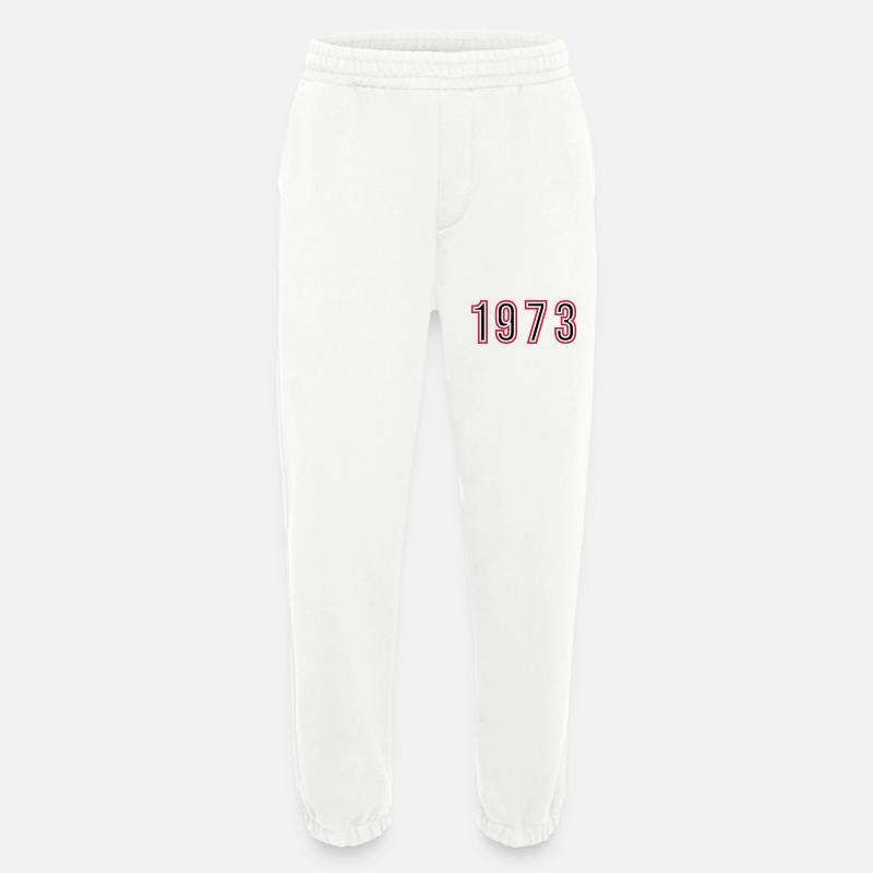 1973 Year Number - Heavyweight Jogging Pants - made by SPREAD  - OFF WHITE