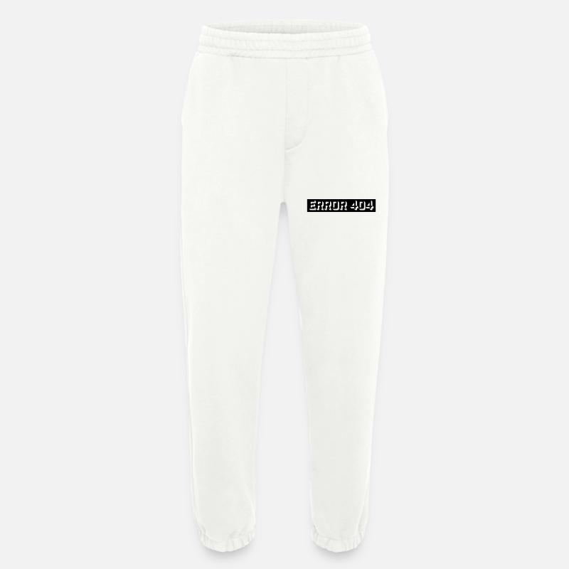 404 Error Computer Message - Heavyweight Jogging Pants - made by SPREAD  - OFF WHITE