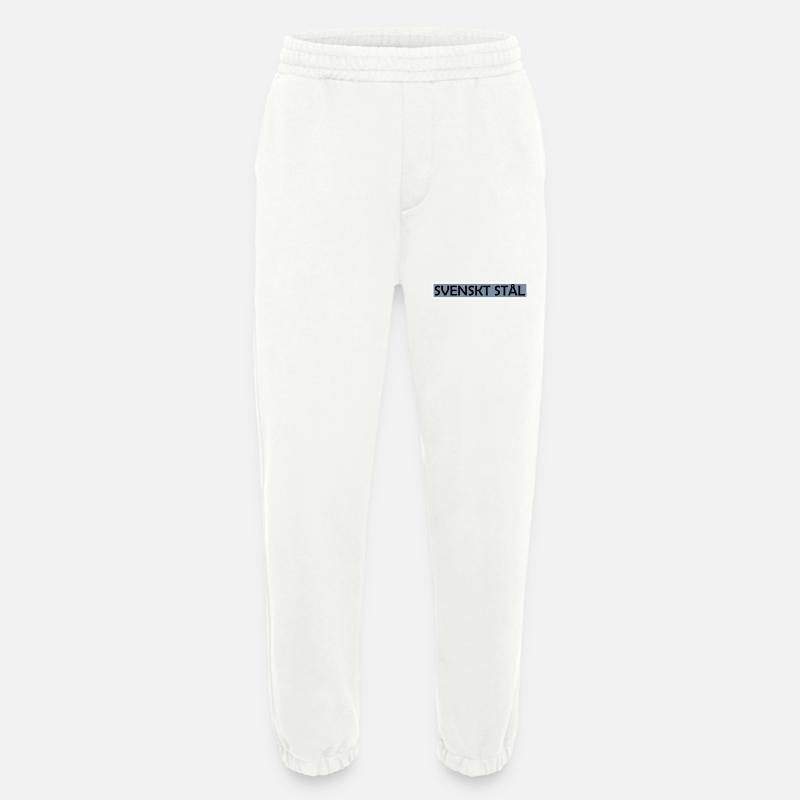 Acier suédois - Pantalon de jogging bio épais fabriqué en UE - OFF WHITE