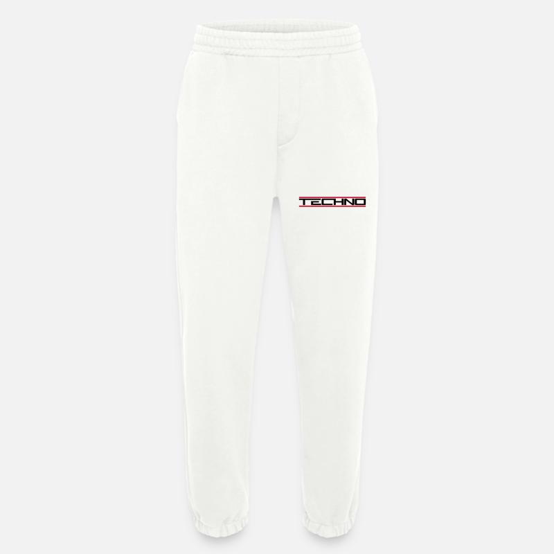 Techno red bars - Heavyweight Jogging Pants - made by SPREAD  - OFF WHITE