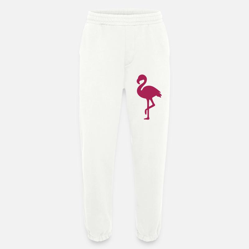 flamingo - Heavyweight Jogging Pants - made by SPREAD  - OFF WHITE
