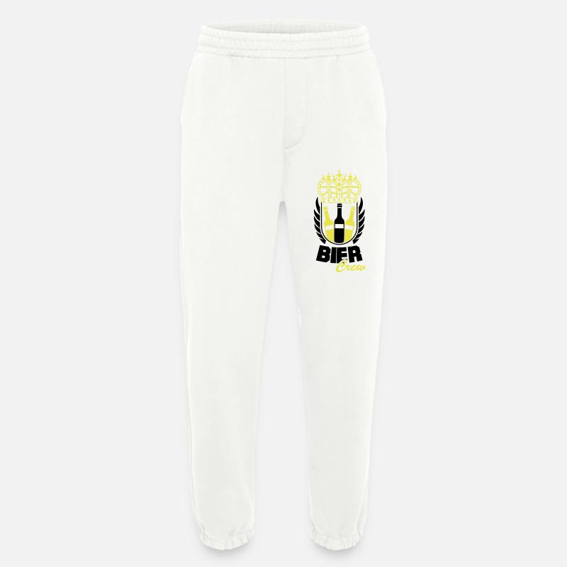 bier crew - Heavyweight Jogginghose - made by SPREAD  - OFF WHITE