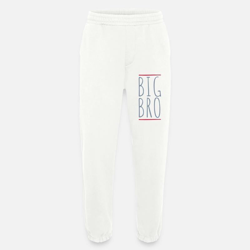 Bar Logo Big Bro - Heavyweight Jogging Pants - made by SPREAD  - OFF WHITE