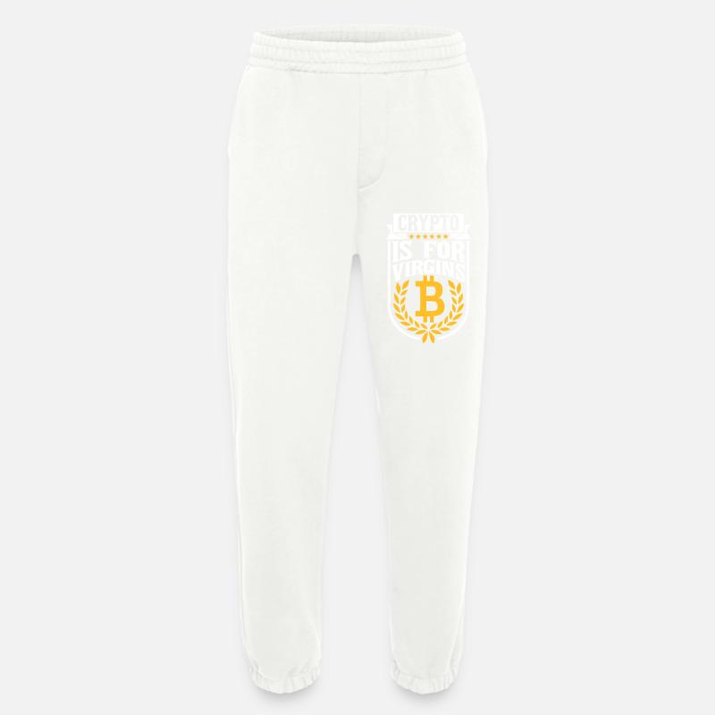 Crypto est pour les vierges - Pantalon de jogging bio épais fabriqué en UE - OFF WHITE