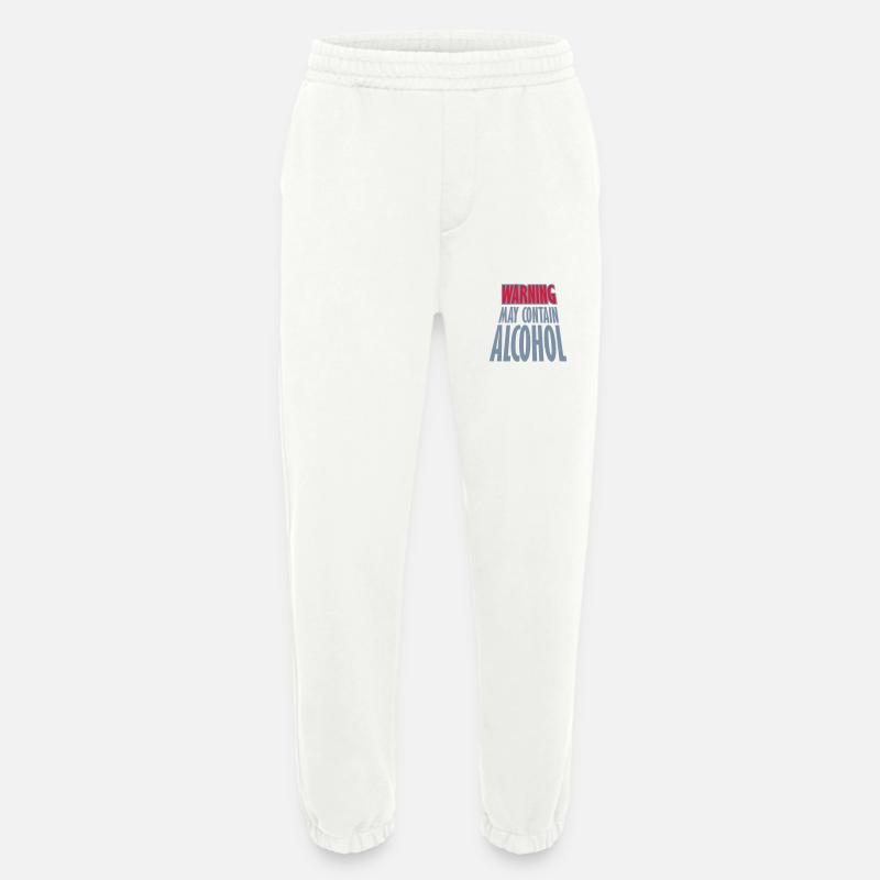 Warning May Contain Alcohol - Heavyweight Jogginghose - made by SPREAD - OFF WHITE