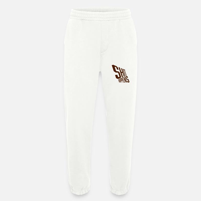 La merde arrive citation malheur - Pantalon de jogging bio épais fabriqué en UE - OFF WHITE