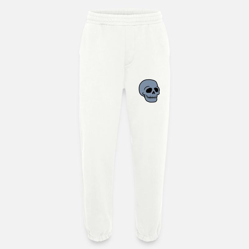 Friendly Comic Skull Skull - Heavyweight Jogging Pants - made by SPREAD - OFF WHITE