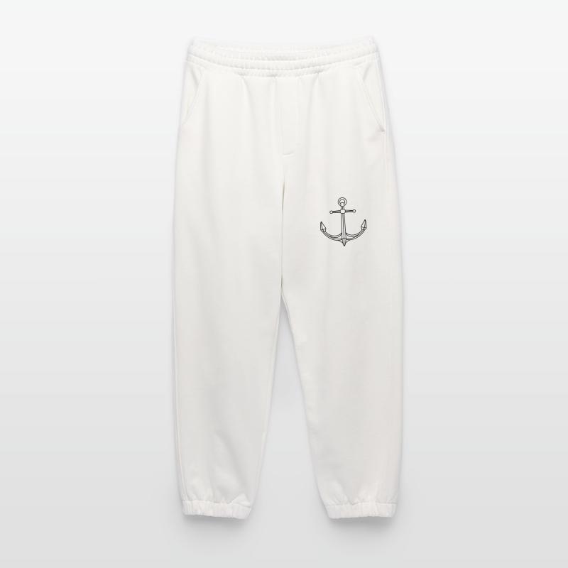 Conception d’ancre de logo Pantalon de jogging bio épais fabriqué en UE