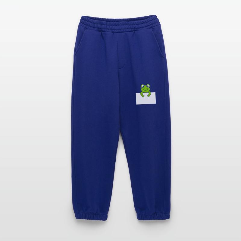 Present text Comic Frog Heavyweight Jogging Pants - made by SPREAD 