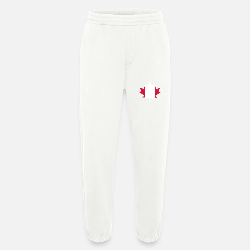 Canada Canada Feuille d’érable - Pantalon de jogging bio épais fabriqué en UE - OFF WHITE