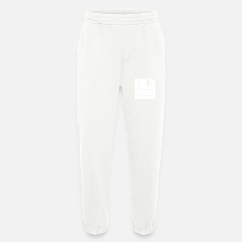 Floppy disk storage symbol - Heavyweight Jogging Pants - made by SPREAD - OFF WHITE