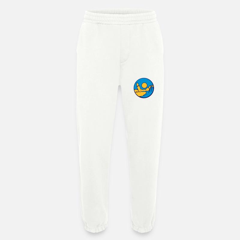 Surfbrett Strand Welle - Heavyweight Jogginghose - made by SPREAD  - OFF WHITE