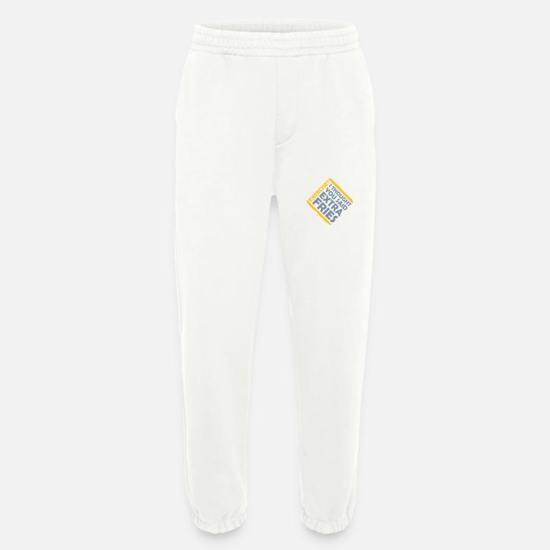 Exercise Extra Fries Zitat - Heavyweight Jogginghose - made by SPREAD - OFF WHITE