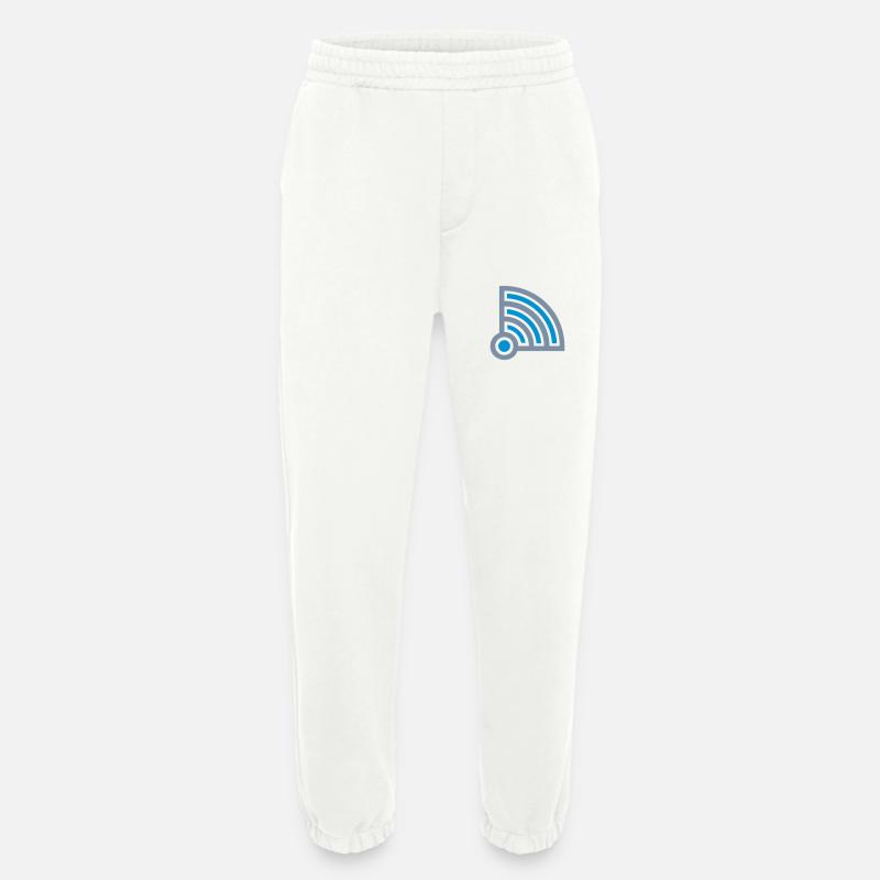 Good connection icon Wifi - Heavyweight Jogging Pants - made by SPREAD - OFF WHITE