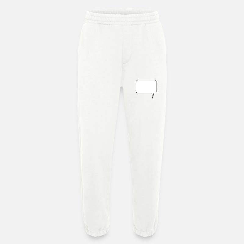 Speech bubble rectangle design - Heavyweight Jogging Pants - made by SPREAD  - OFF WHITE