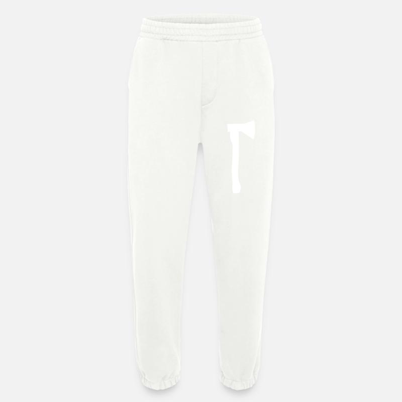 axt silhouette - Heavyweight Jogginghose - made by SPREAD  - OFF WHITE