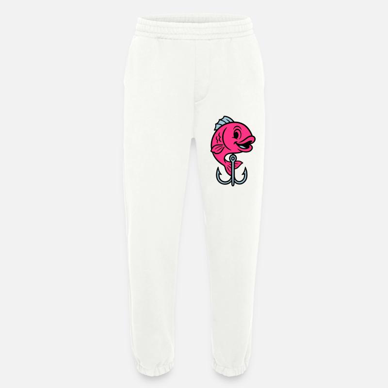 Fish Fish Hook Comic - Heavyweight Jogging Pants - made by SPREAD  - OFF WHITE