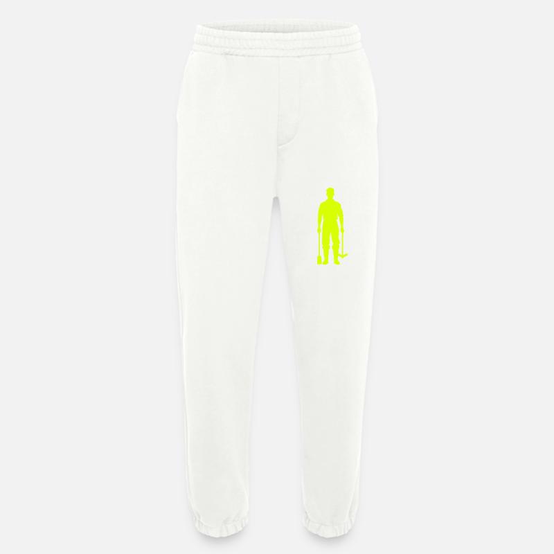 Farmer Silhouette Icon - Heavyweight Jogging Pants - made by SPREAD  - OFF WHITE