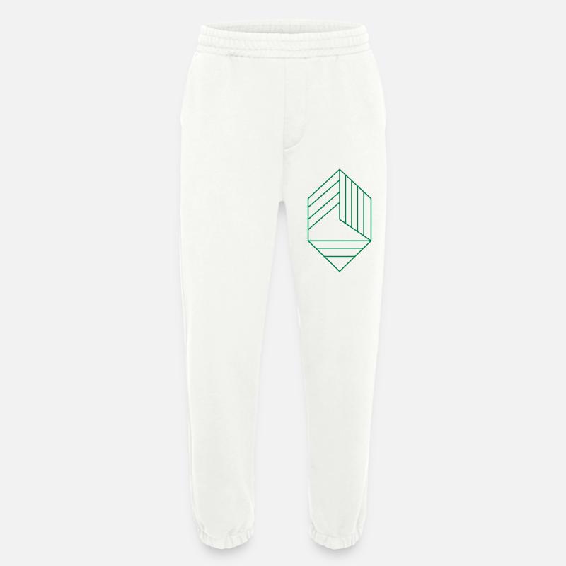 Diamant mit Linien - Heavyweight Jogginghose - made by SPREAD  - OFF WHITE