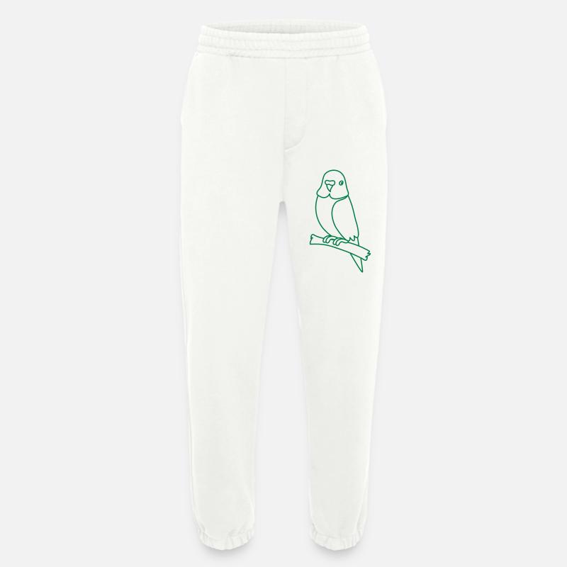 Sitzender Wellensittich - Heavyweight Jogginghose - made by SPREAD  - OFF WHITE