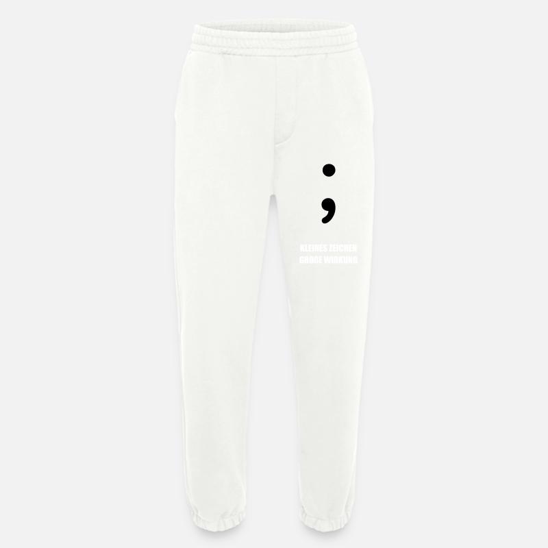 Semikolon - Informatiker Spruch Geschenk - Heavyweight Jogginghose - made by SPREAD - OFF WHITE