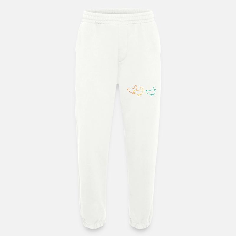 Ducks - Heavyweight Jogging Pants - made by SPREAD  - OFF WHITE