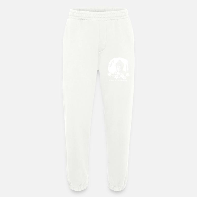 Peace begins within - Buddha - Heavyweight Jogging Pants - made by SPREAD  - OFF WHITE