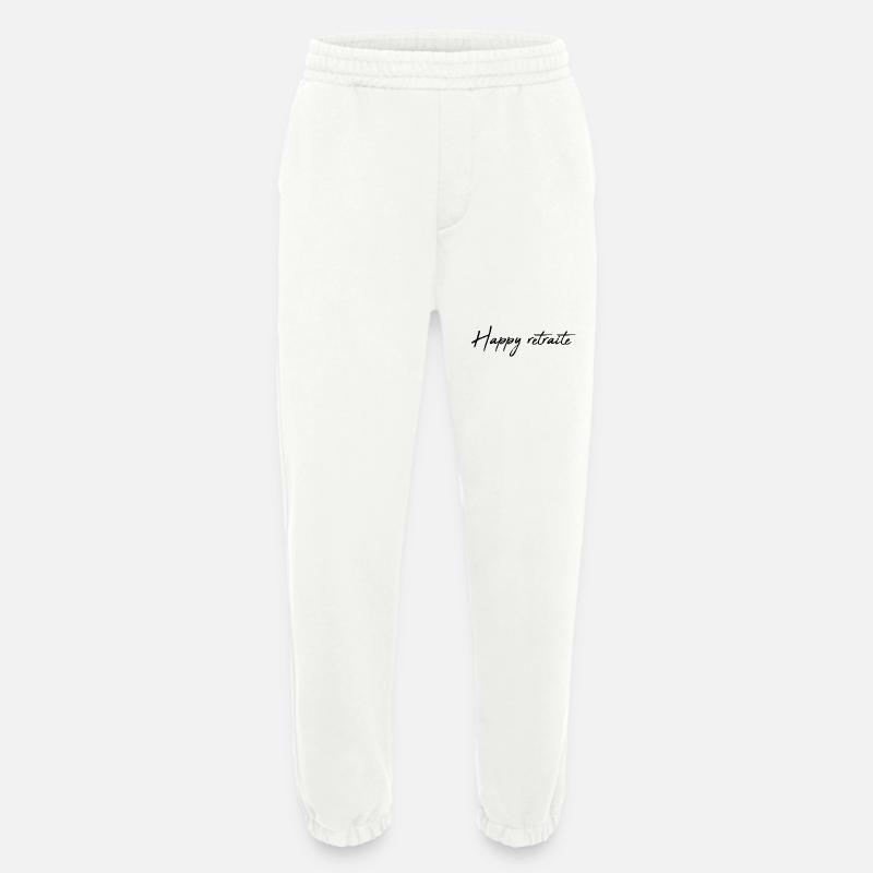 RETRAITE. RETRAITE. RETRAITEE. RETRAITE - Pantalon de jogging bio épais fabriqué en UE - OFF WHITE
