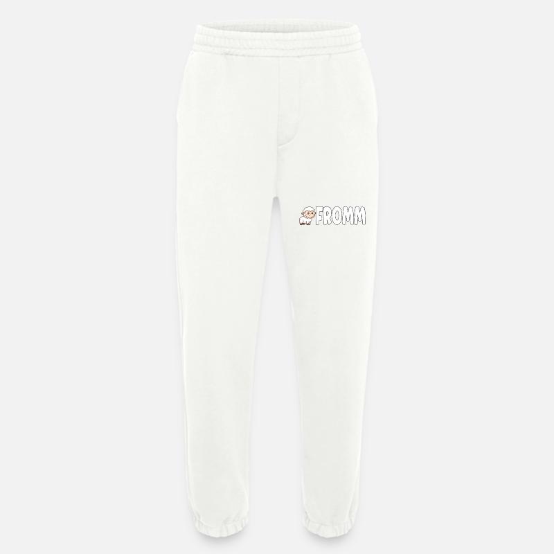 Lammfromm - Vous êtes innocent. TOUJOURS! - Pantalon de jogging bio épais fabriqué en UE - OFF WHITE