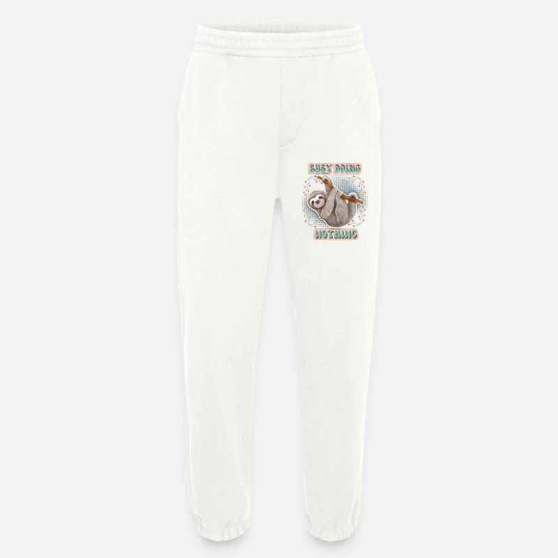 Sloth, Sloth, funny saying Doing-Nothing - Heavyweight Jogging Pants - made by SPREAD - OFF WHITE
