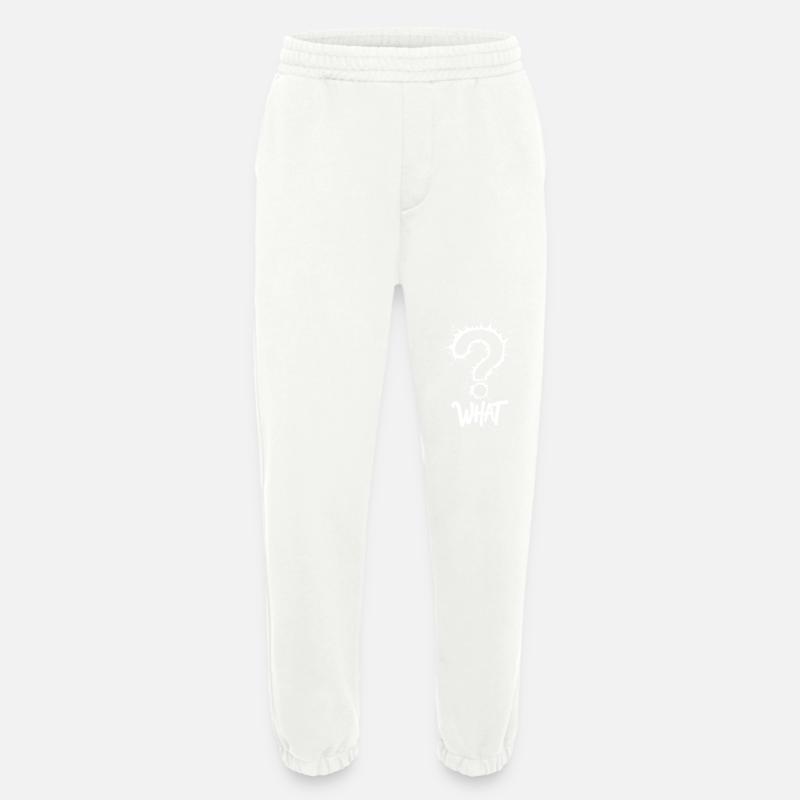 What Question Mark Splash - Heavyweight Jogging Pants - made by SPREAD - OFF WHITE