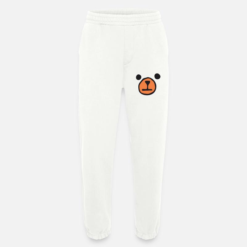 Bear Face - Bear - Heavyweight Jogging Pants - made by SPREAD  - OFF WHITE
