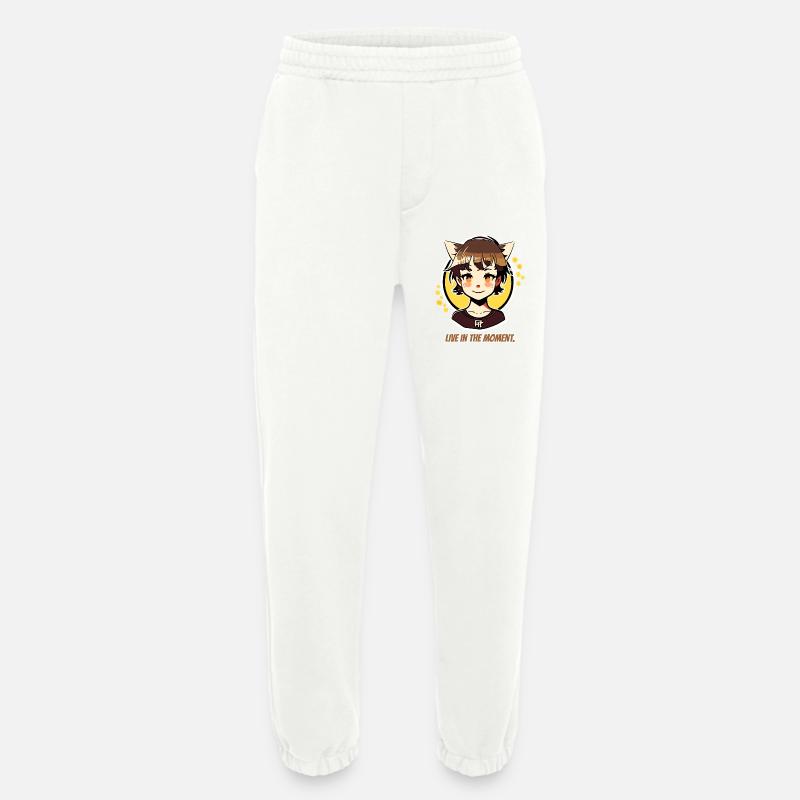 Lebe im Moment, Katzen-mädchen - Heavyweight Jogginghose - made by SPREAD  - OFF WHITE
